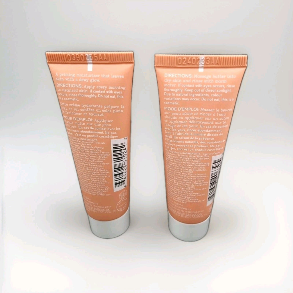 2 × Elemis Superfood Glow Cleansing Butter 20mL Ea. Travel Set Lot1