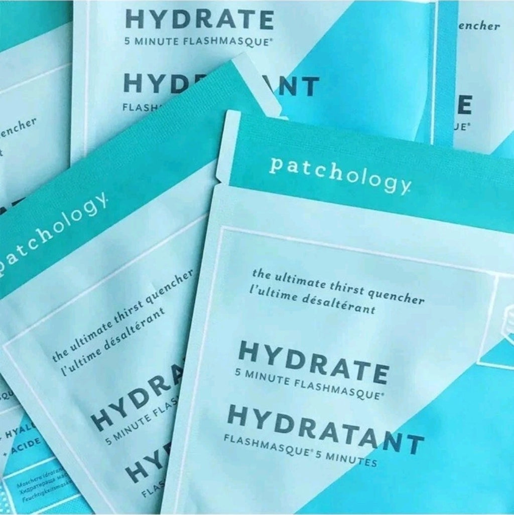 7 x PATCHOLOGY HYDRATE FLASHMASQUE 5-MINUTE SHEET MASKS FACIAL SHEET SINGLE PACK3