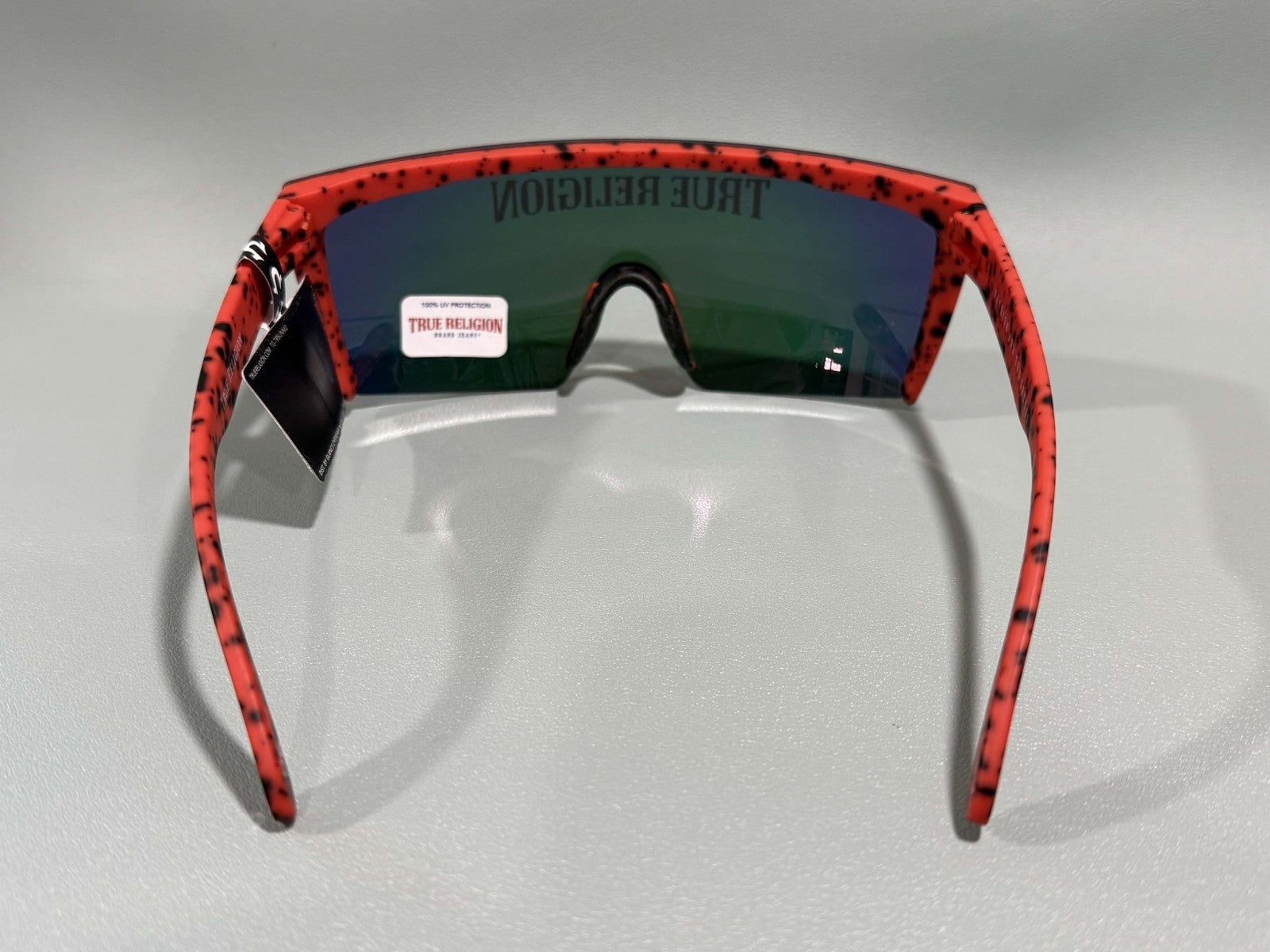 New Original TRUE RELIGION Square Sunglasses Mirrored Red TRSP468X3