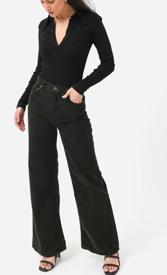 Citizens of Humanity -  Alba Polo Black - Size S COH Anthropologie NWT1