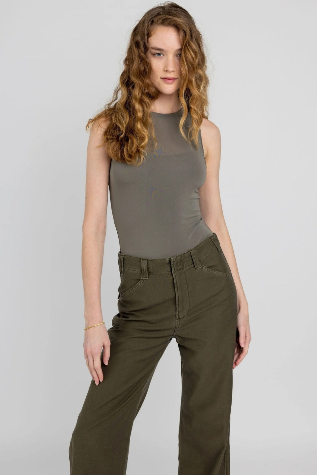 Citizens Of Humanity Kenzie Mesh Bodysuit Sz SM In Falcon COH Anthropologie 1