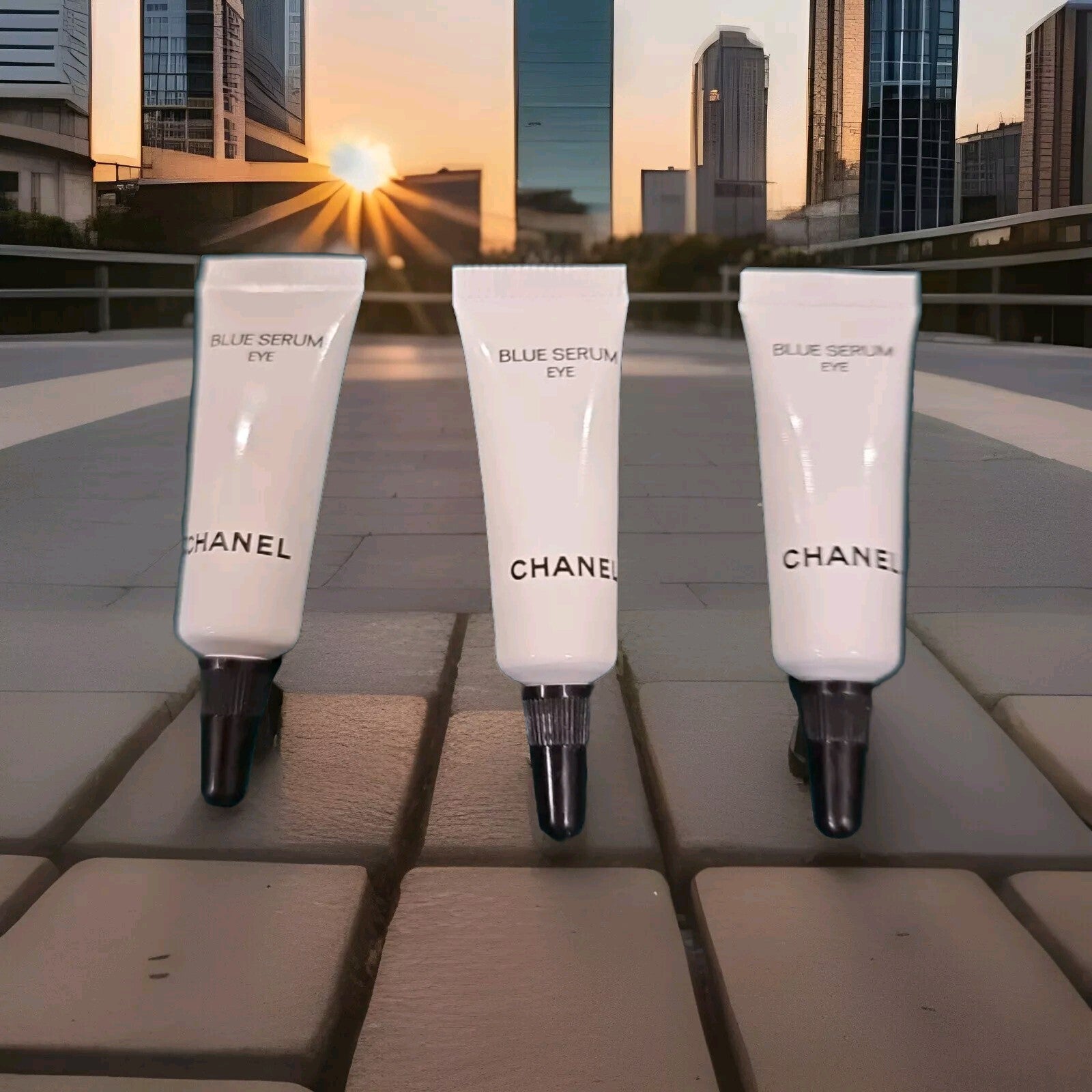 3 x Chanel Blue Serum Eye Smooths-Firms 3ml / 0.1oz each Mini Travel Size 0