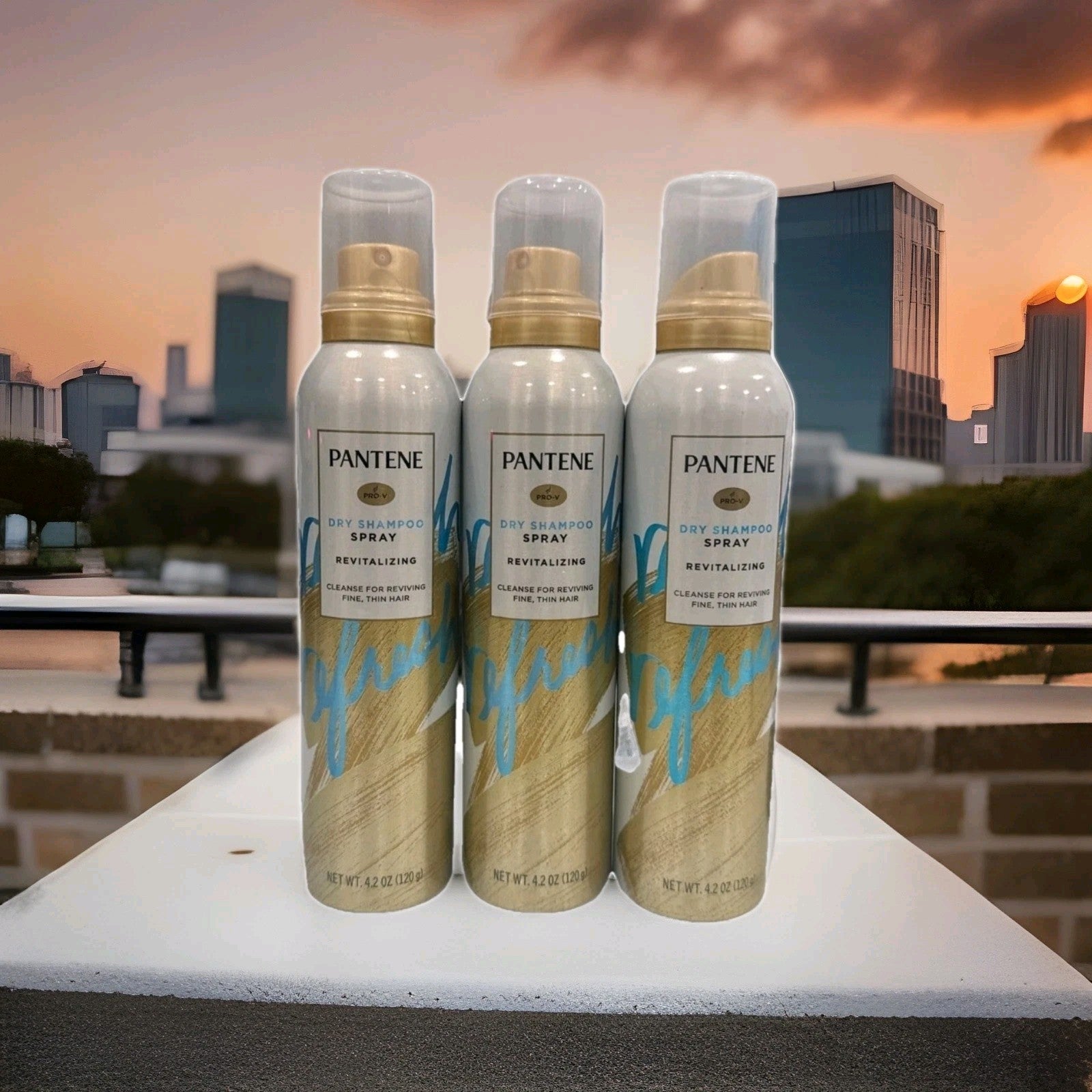 3 X Pantene Dry Shampoo Spray Revitalizing Cleanse And Revive 4.2 Oz0