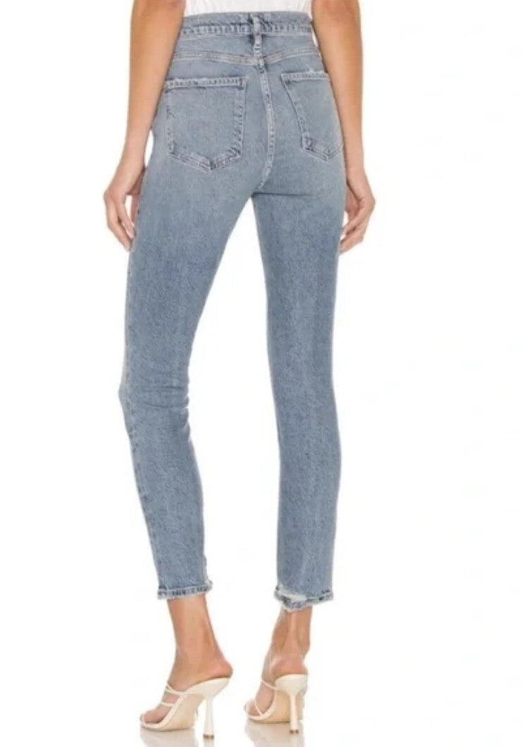 $168 NWT AGOLDE Nico High Rise Slim Fit Jeans Sz 23 Chronicle A093E-30021