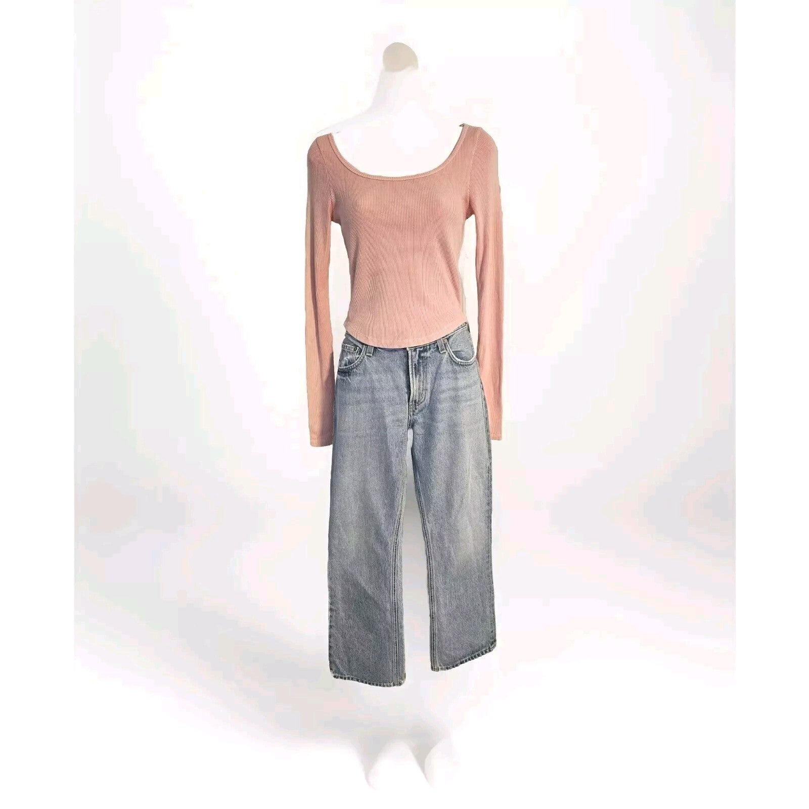 NWT Agolde Full Outfit Lot Low Rise Boot Cut Jeans Sz 27 & Ridley Top Sz Sm 0