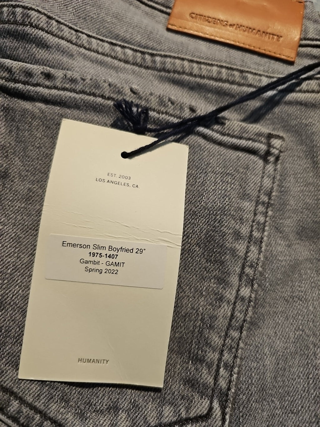 NWT Citizens Of Humanity Emerson Slim Boyfriend Jeans In Gambit Sz. 27 COH 44
