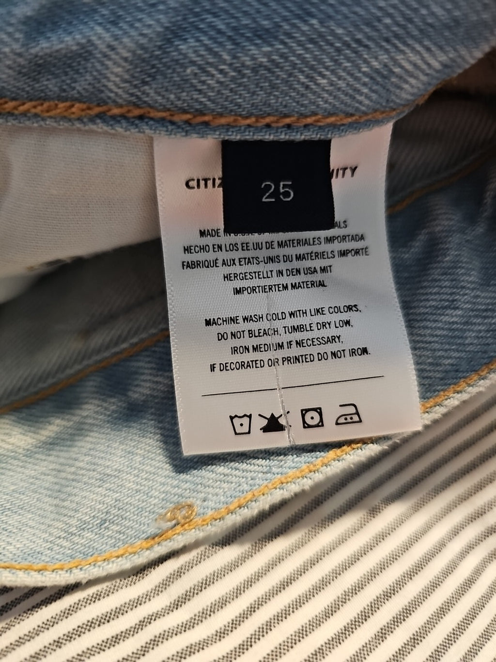 Citizens of Humanity Annabelle Denim Shorts Cuffed In Hermosa Size 25 NWOT4