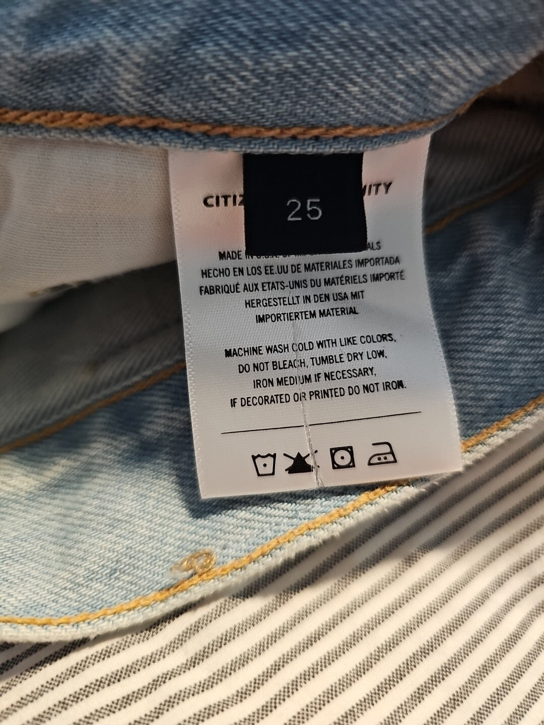 Citizens of Humanity Annabelle Denim Shorts Cuffed In Hermosa Size 25 NWOT4
