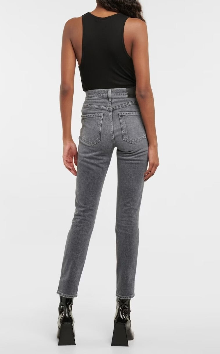 Citizens of Humanity Olivia High Rise Slim Jeans Sz 29 In Graphite COH Mom 1