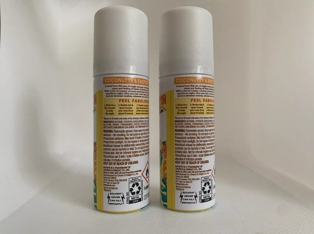 Batiste Instant Hair Refresh Dry Shampoo Coconut & Exotic Tropical 1.6oz Travel1
