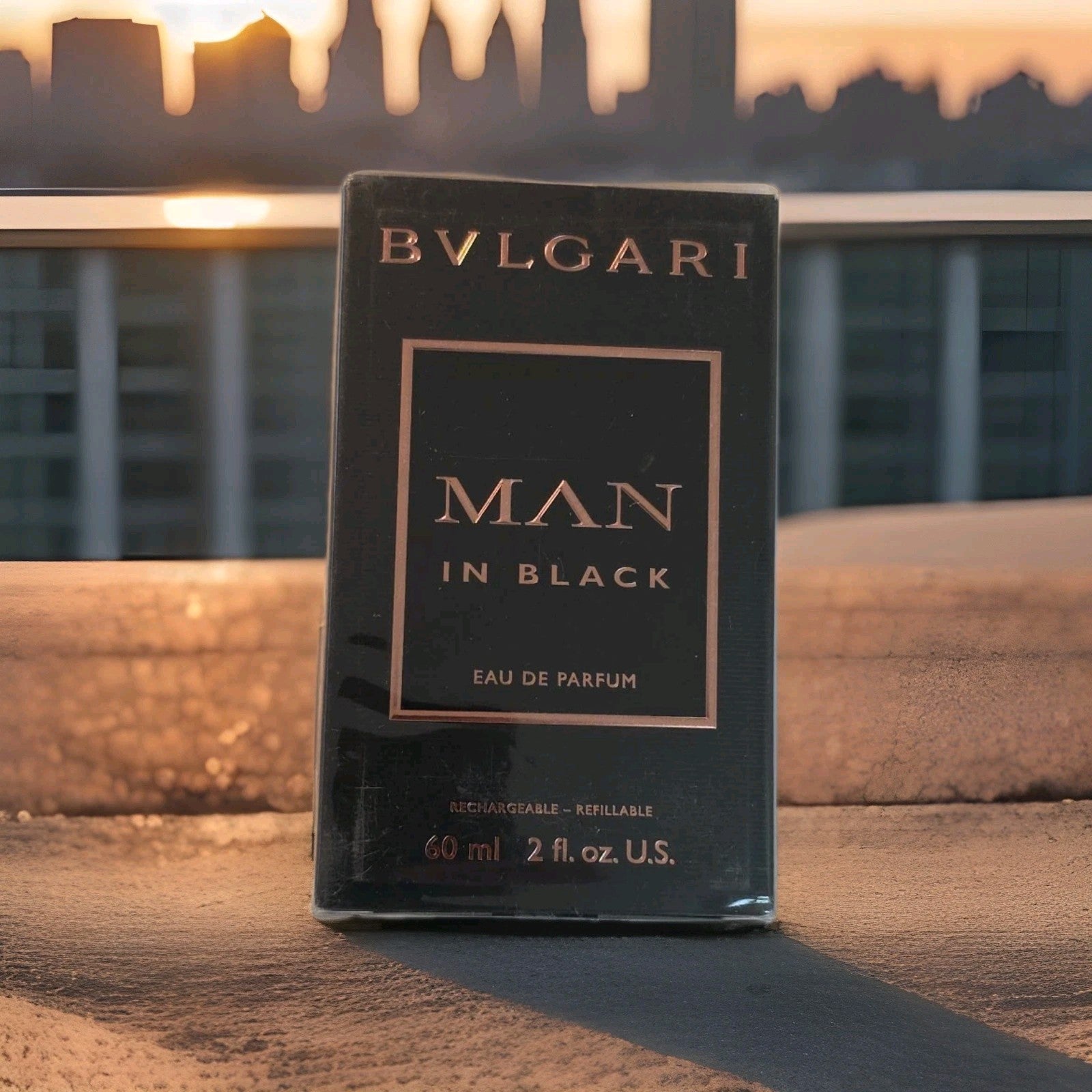 Bvlgari Man in Black 2.0 oz EDP Spray Mens Cologne 60 ml NIB Refillable Eau De P0