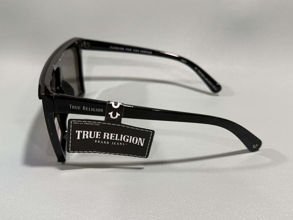 New Original TRUE RELIGION Square Sunglasses Mirrored Black TR579931