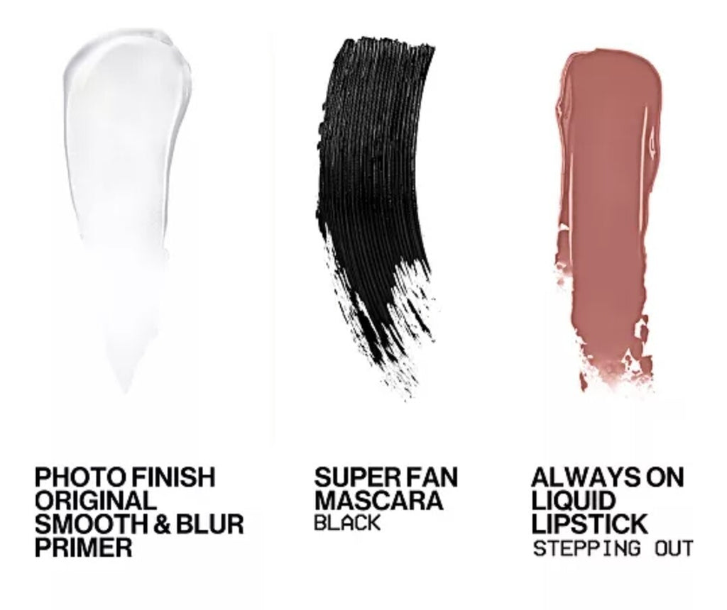 Smashbox Photo Finish Trio Gift Box Set 3 Mini Size Lip Glosses Primer & Mascara1