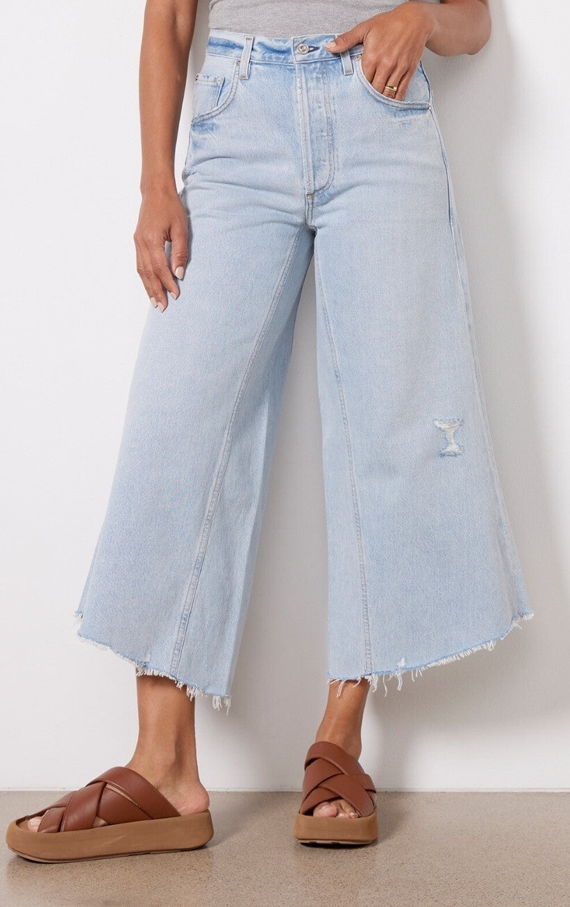NWOT Citizens of Humanity Tessa High-Rise Culotte Jeans Glacier 27 W Defect * 0