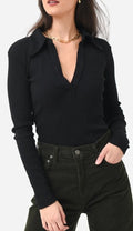 Citizens of Humanity -  Alba Polo Black - Size XS COH Anthropologie NWOT0