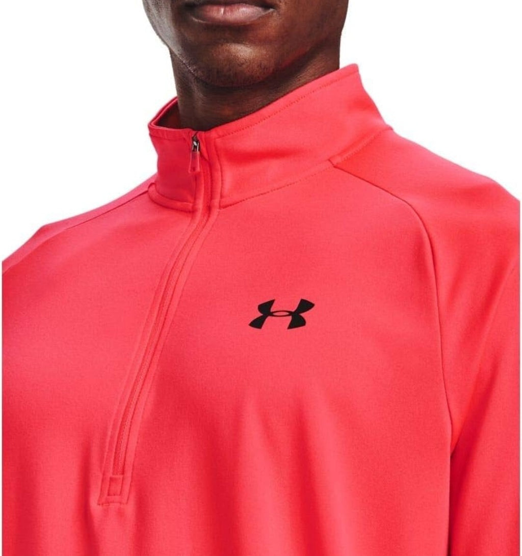 NWT Under Armour Men's Tech 2.0 1/2 Zip-Up T-Shirt Heat Gear (628) Orange XXL2