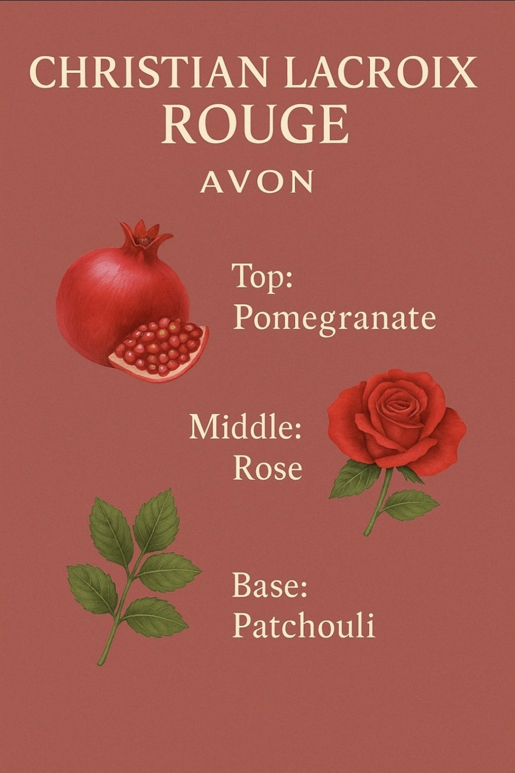 Christian Lacroix Rouge Women’s Perfume Vintage Avon Designer Travel Rollerball 1