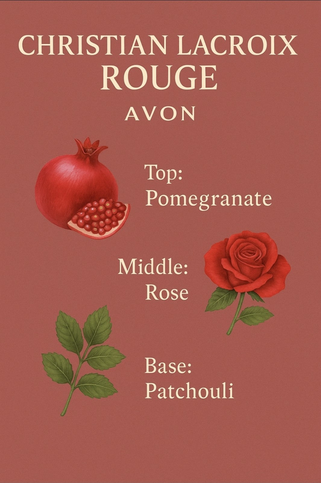 Christian Lacroix Rouge Women’s Perfume Vintage Avon Designer Travel Rollerball 1
