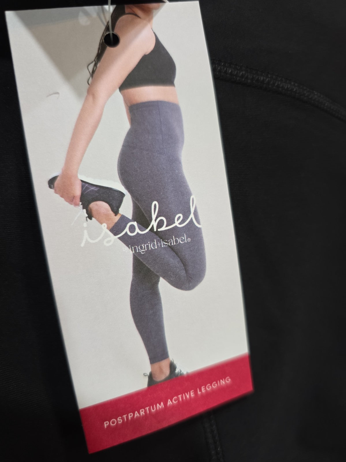 Ingrid & Isabel Postpartum Active Legging Women’s Black High Rise Maternity M0