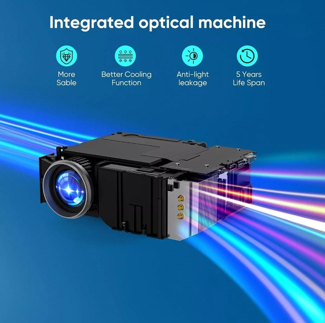 New Projector Wielio 1080P 12000 Lumen 4K Portable Home Video Wifi & Bluetooth7
