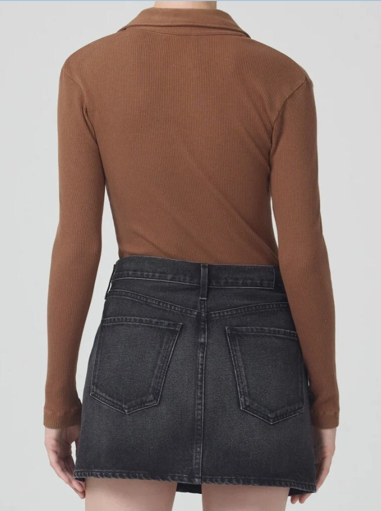 NWT Citizens of Humanity -  Alba Polo Malt Ball - Size S COH Anthropologie 2