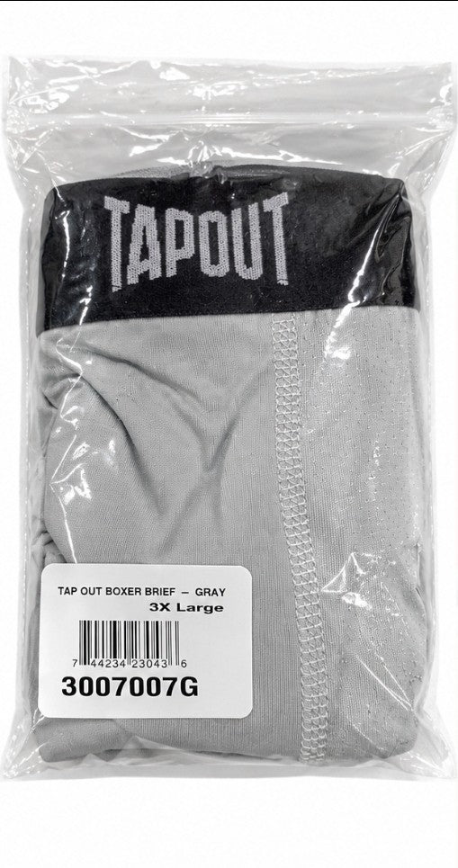 Tapout Mens Boxer Briefs 3XL Gray Stretch Athletic Underwear Big Tall NEW Tap 1
