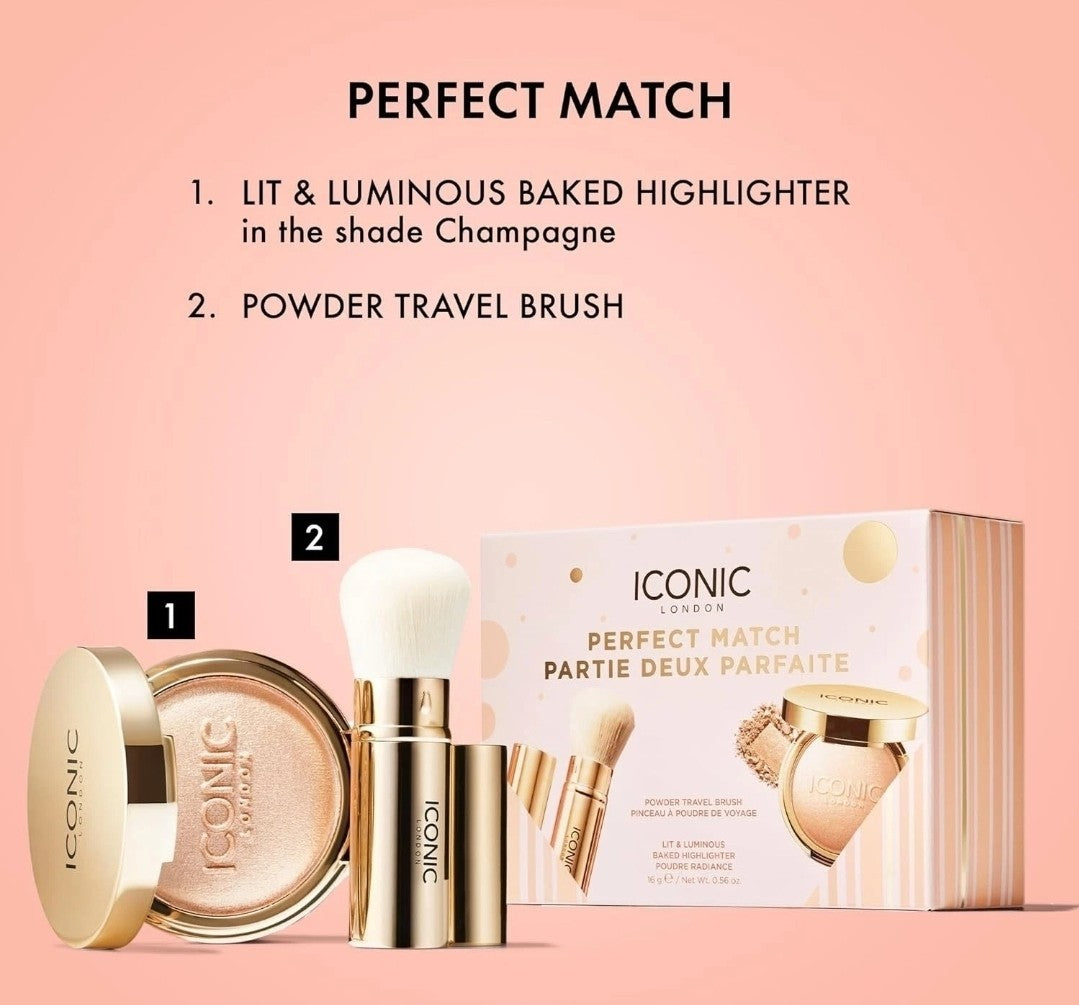Iconic London - Perfect Match Partie Deux Parfaite Gift Set Highlighter & Brush 1