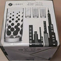 Vtg Libbey Glass Mid Century Geometric City 16 oz Tumbler Set Of 4 Black Modern0