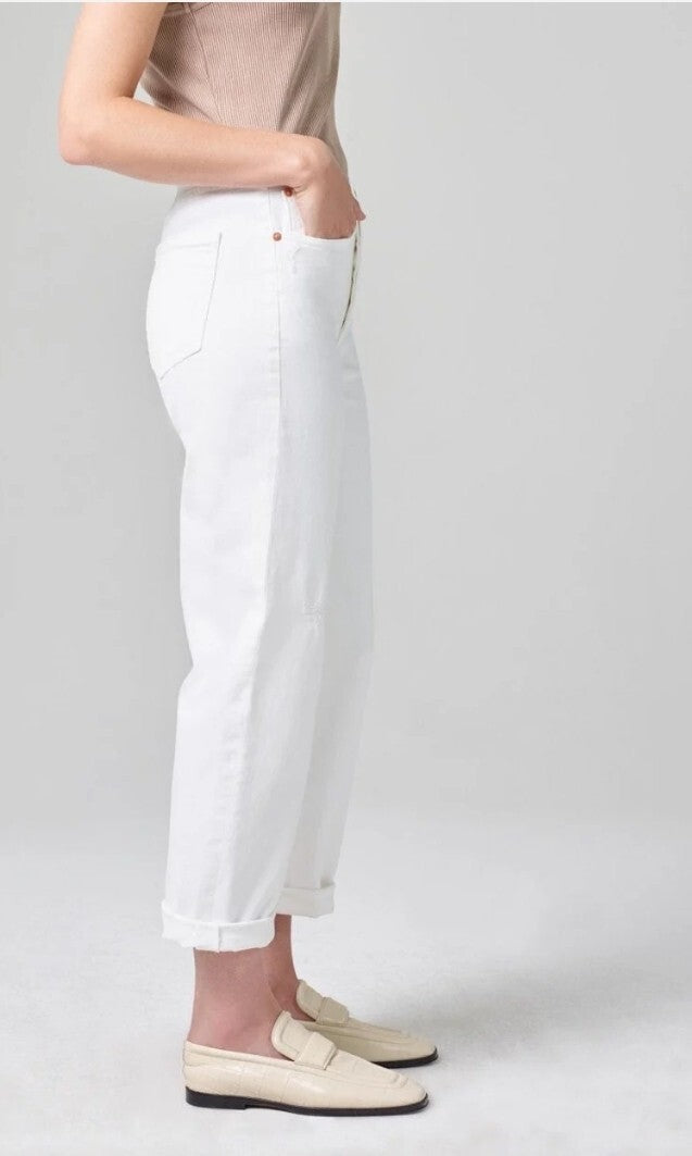 Citizens of Humanity Dylan Rolled Crop Jeans in Hereafter Sz 27 White COH 1