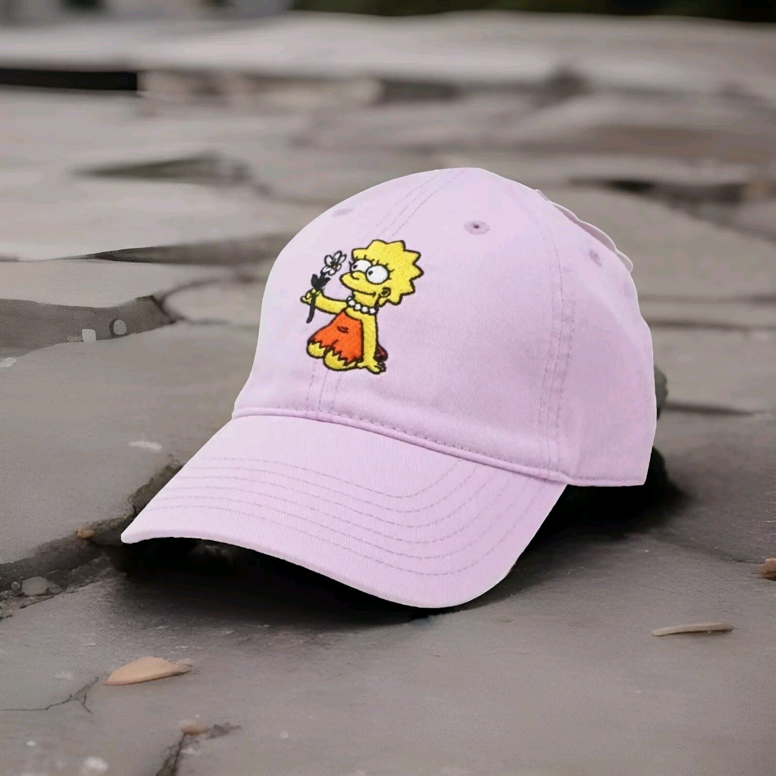 New The Simpsons Lisa Mad Engine Women's Violet Pink Strapback Baseball Hat0