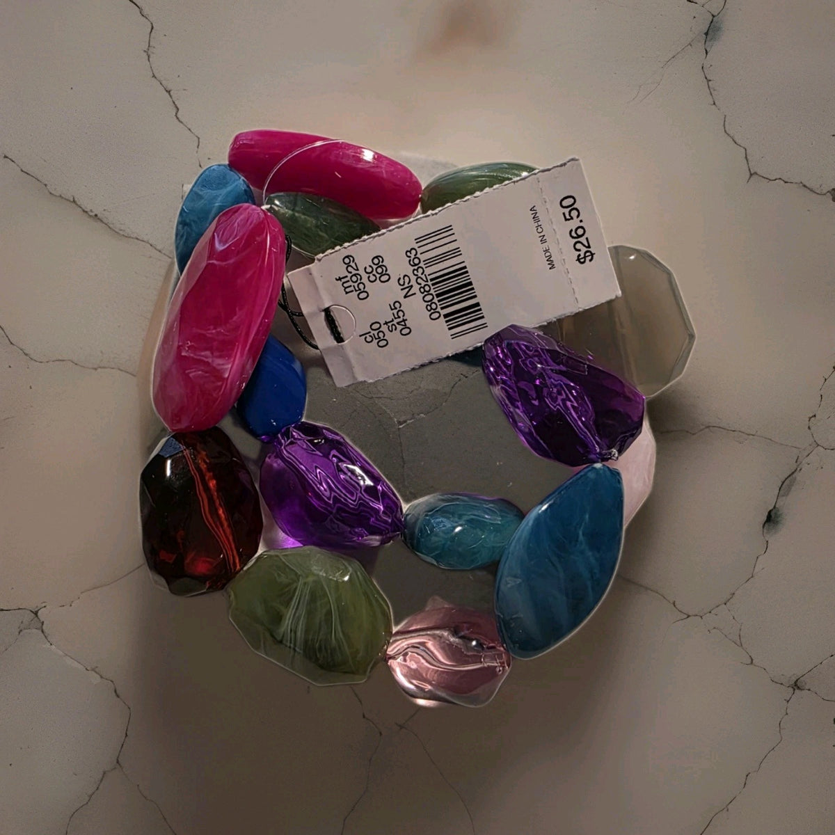 Y2k Vintage Express Chunky Multi Color Gem Bead Bracelets  Qty 22