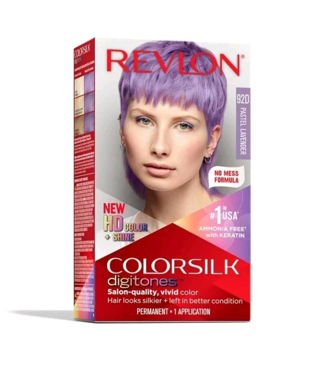 3 × Revlon Colorsilk Digitones W/ Keratin Perm Hair Color 92D PASTEL LAVENDER  7