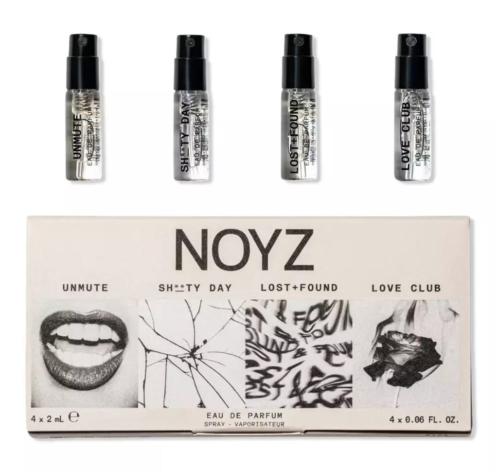 New NOYZ Discovery Kit Eau De Parfum NIB 4 Piece Unmite, Love Club, Lost + Found0