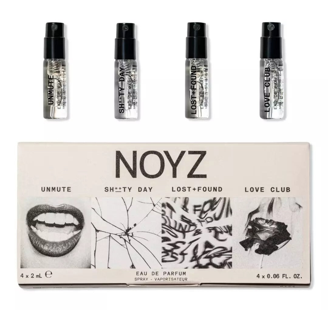 New NOYZ Discovery Kit Eau De Parfum NIB 4 Piece Unmite, Love Club, Lost + Found0