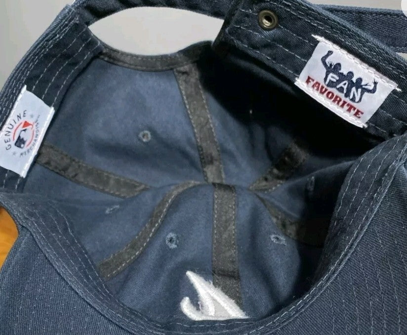 Genuine Merchandise Men's ATL Braves Stitch Logo Adjustable Baseball Cap (Navy)3