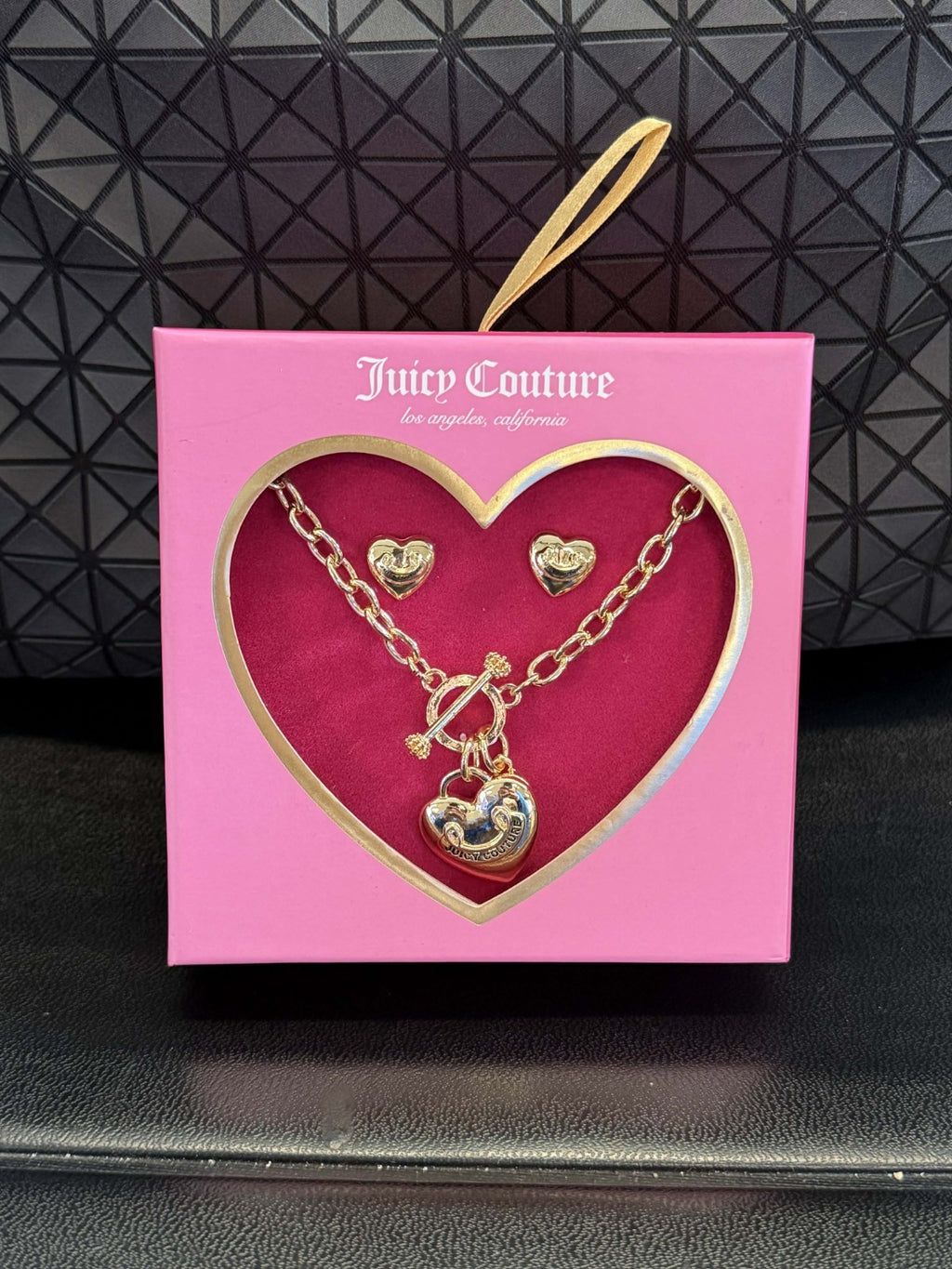NWT Juicy Couture Womens Fashion Bling Charm Chain Necklace Earrings Set ️ ️0
