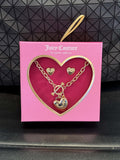 NWT Juicy Couture Womens Fashion Bling Charm Chain Necklace Earrings Set ️ ️0