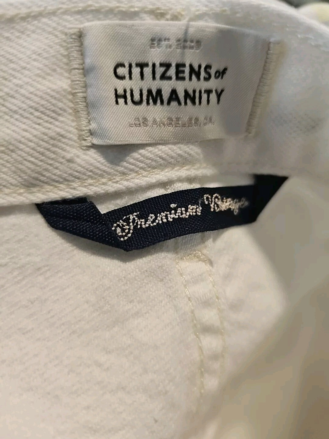 NWOT! $158 CITIZENS OF HUMANITY CAMILLA FRAYED HEM DENIM SHORTS STARLIGHT SZ 235