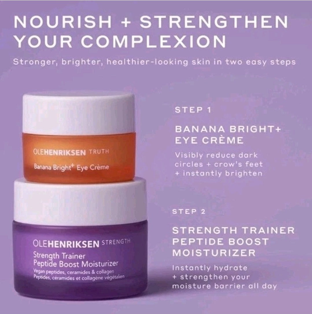 Ole Henriksen GLOW STRONG Set Strength Trainer & Banana Bright Eye Duo BNIB1
