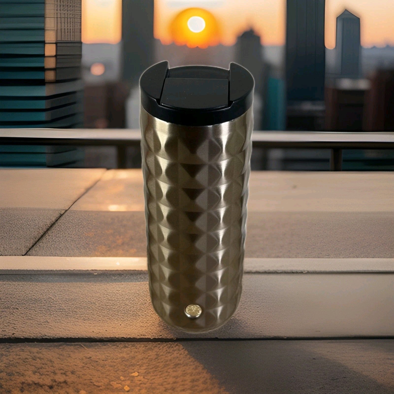 Starbucks 2025 Insulated Tumbler LUX GOLD Stainless Steel 16oz Christmas NEW1
