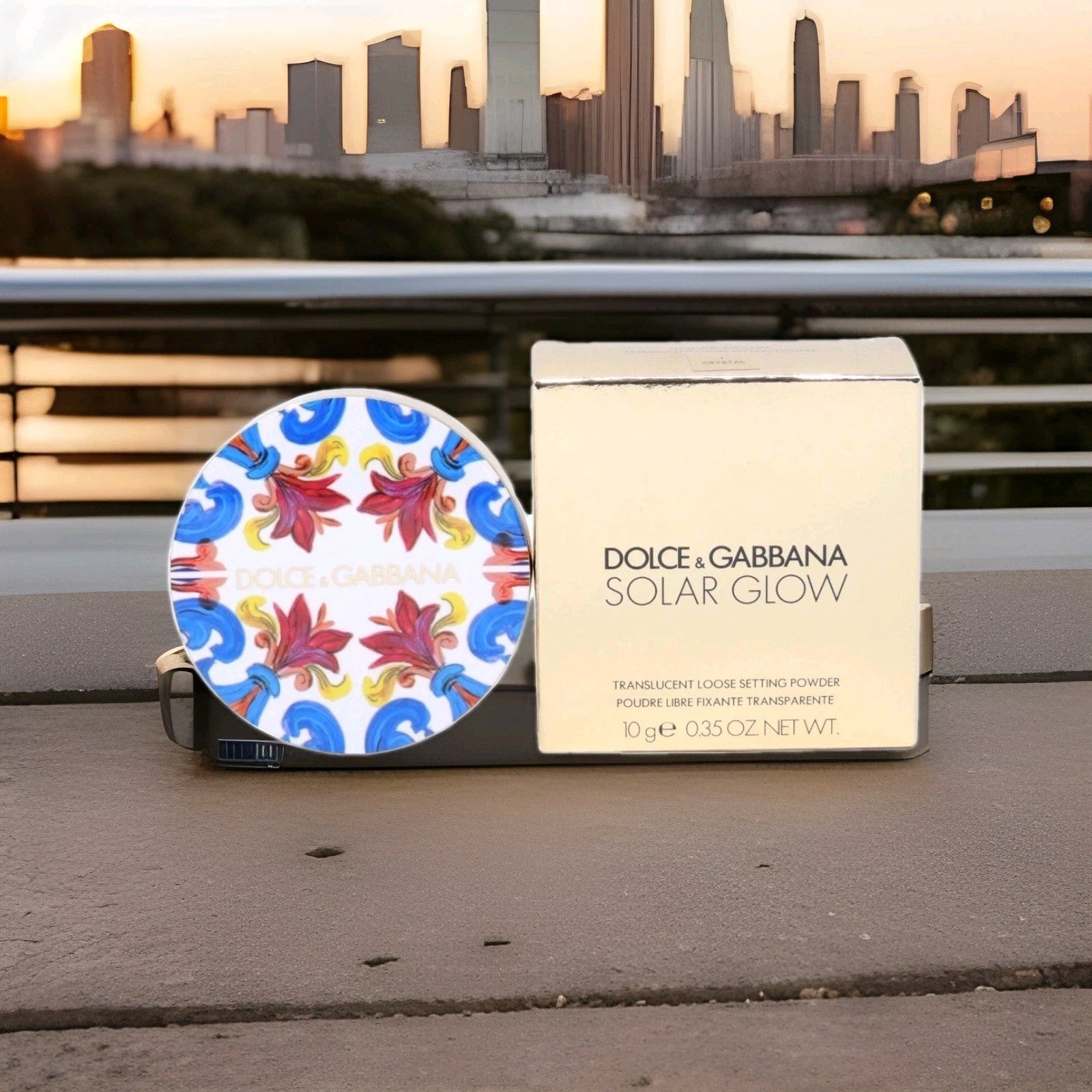 DOLCE & GABBANA SOLAR GLOW #1 CRYSTAL 10g .35oz TRANSLUCENT LOOSE SETTING POWDER0