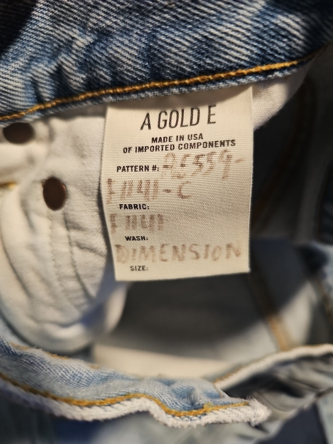 NWOT AGOLDE Criss Cross Denim Shorts Sz 27 $178 Vintage Denim Light 90s 90's3