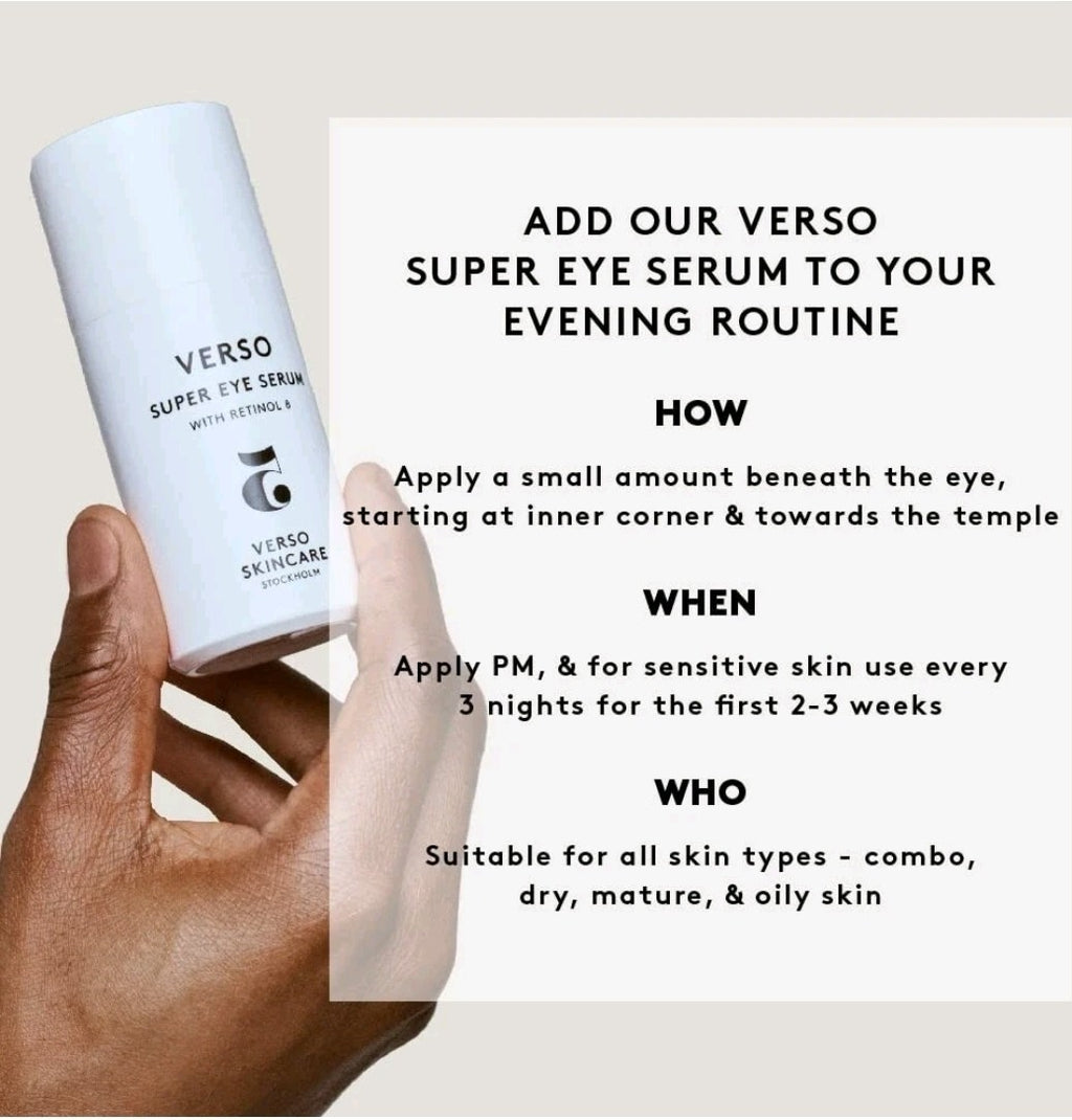 VERSO No. 5 SUPER EYE SERUM with RETINOL 8 FIRMING & SMOOTHING 30 ML/ 1.0 FL OZ2