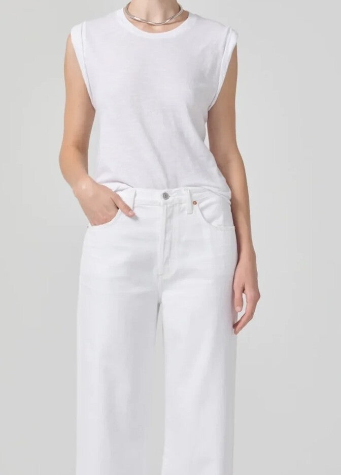 NWT Citizens of Humanity Oversized SMALL Misha Tank Top In White COH0