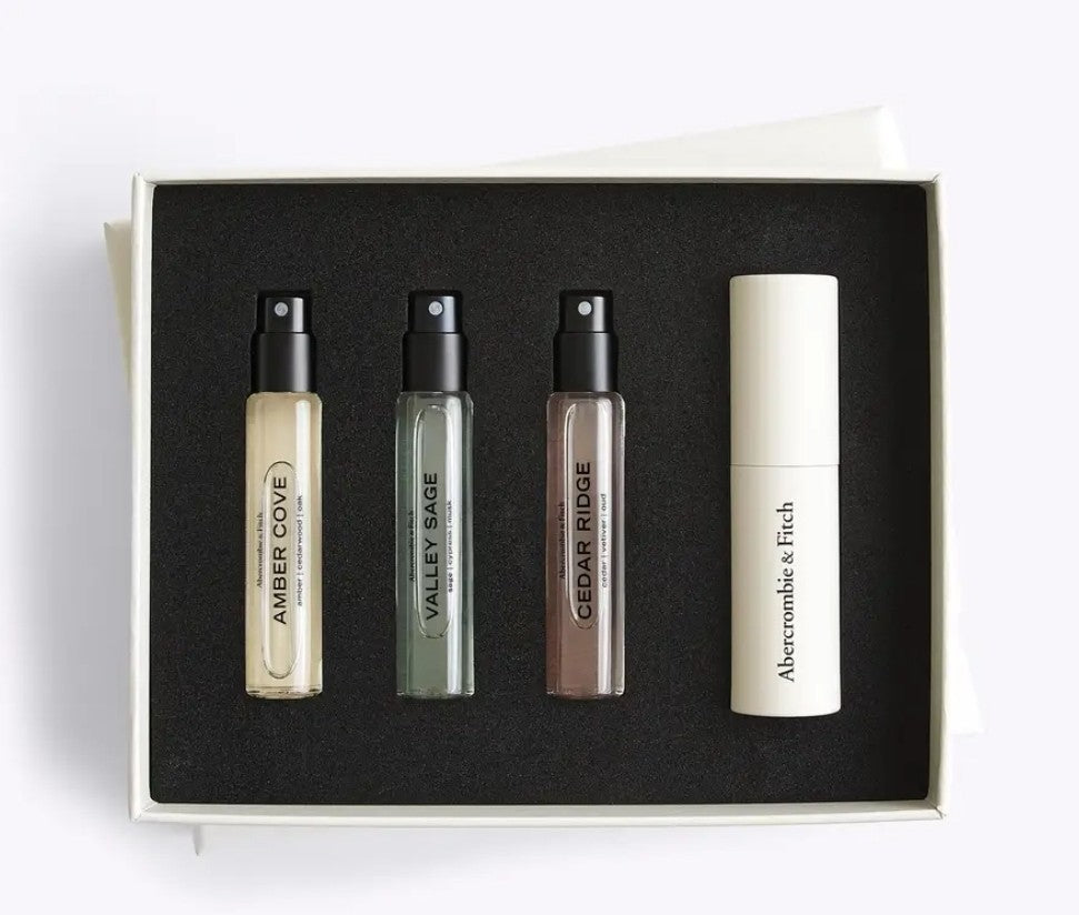 Abercrombie & Fitch Travel 4 Piece Set Amber Cove, Valley Sage, Cedar Ridge A&F0
