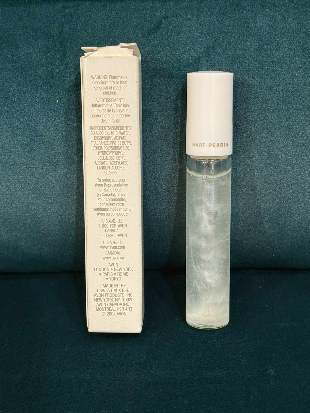 RARE Avon Rare Pearls VINTAGE Dual Phase Perfume Travel Size 7ml .23oz 2004 HTF4