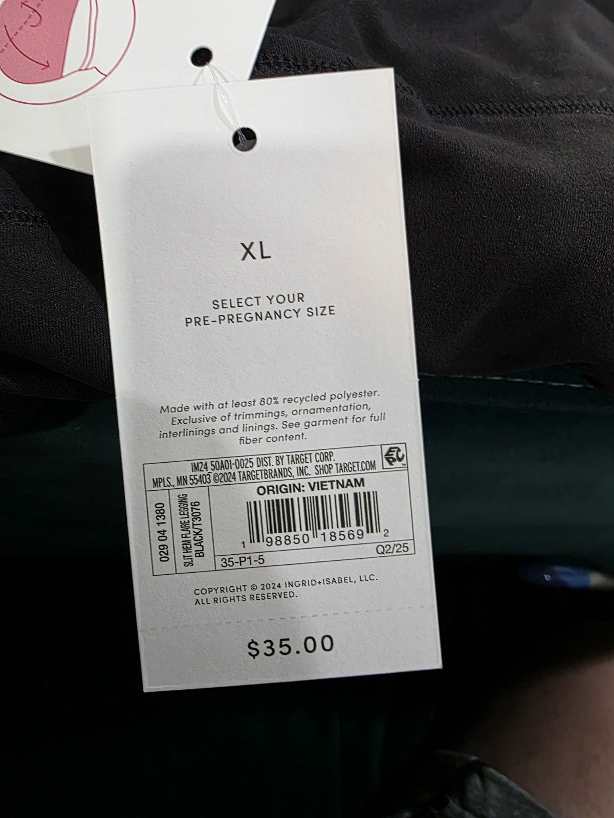 2 High-Rise Over Belly Slit Flare Maternity Leggings Isabel Lot Large4
