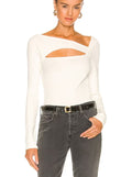 NWT Citizens of Humanity Iris LS Cut Out Top Black Sz Small COH Anthropologie 0
