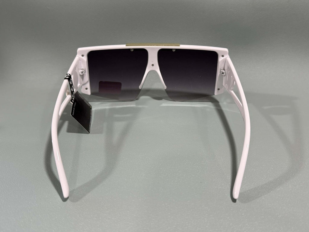 New Original TRUE RELIGION Square Sunglasses Mirrored Gold White TR56852XK4