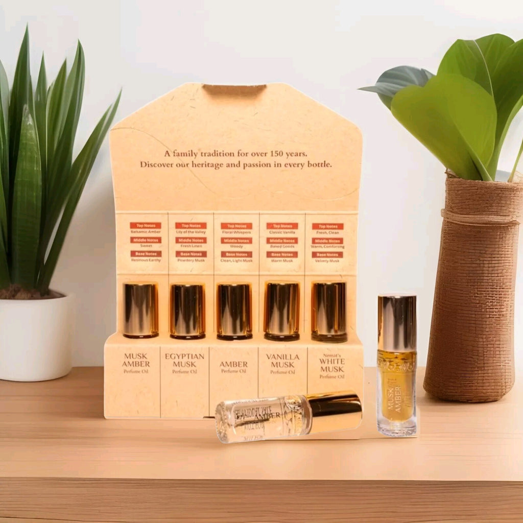 Nemat Perfume Oil Discovery Set 5 x2.5ml/0.85floz Rollerball Minis: Amber & More1
